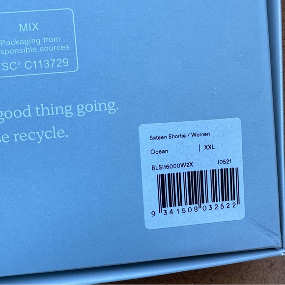 Ettitude Sateen PJ Shorties in Ocean XXL - Picture 7 of 7